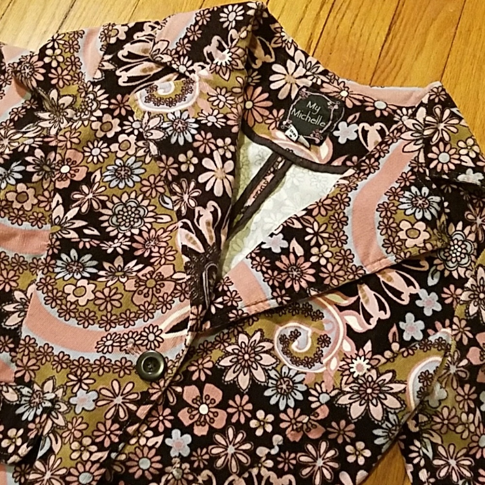 90's Vintage Paisley Corduroy Blazer